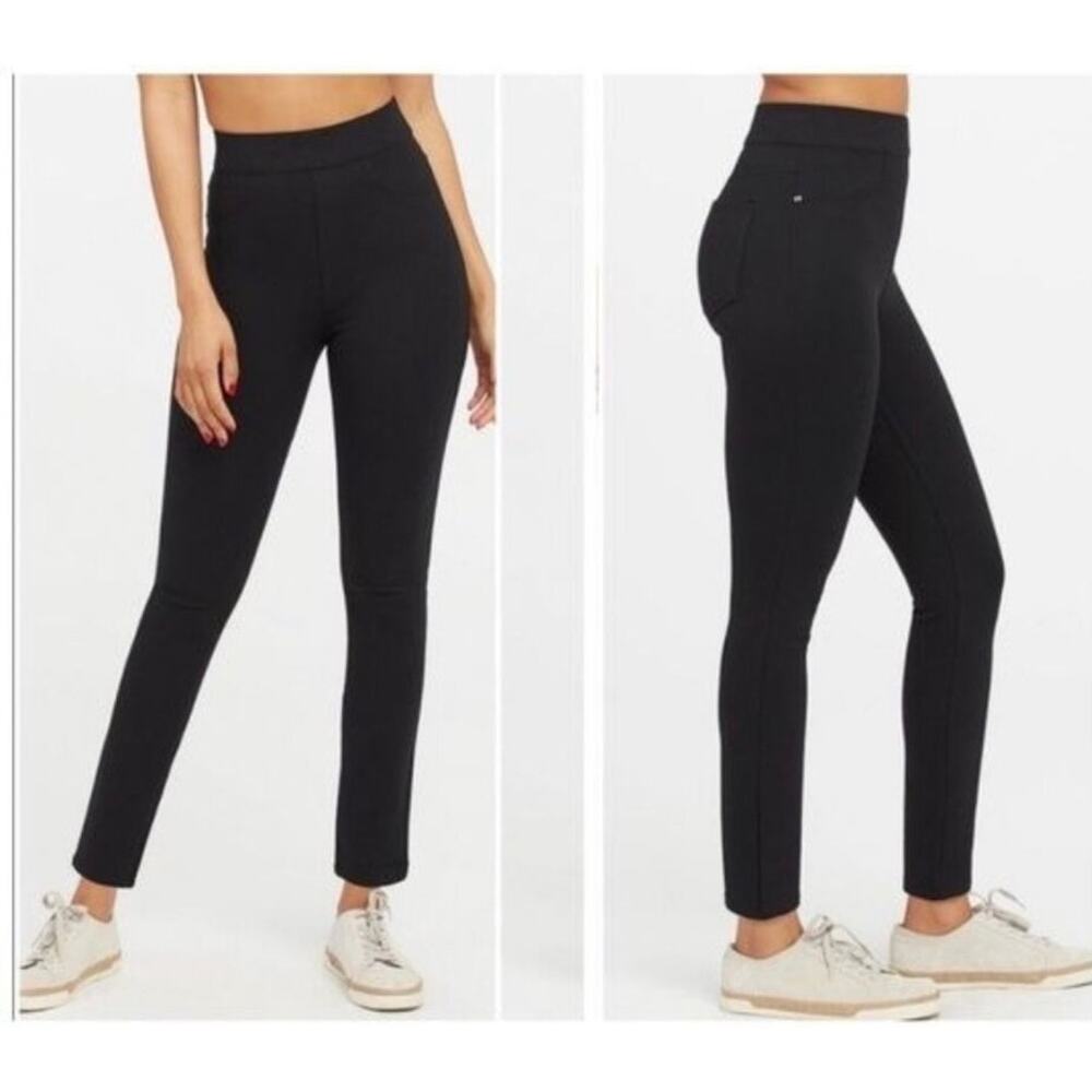 Spanx Ankle-Length Black Ponte Knit Leggings Size 1X